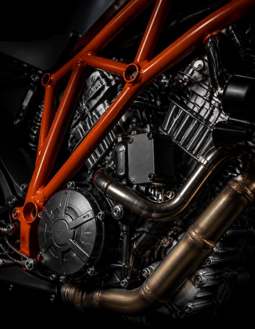 LC8-V-Twin im Gitterrohrrahmen im Detail